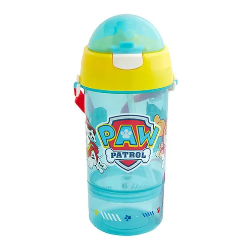 Paw Patrol Team Sip and Snack Canteen with yellow and turquoise dome lid