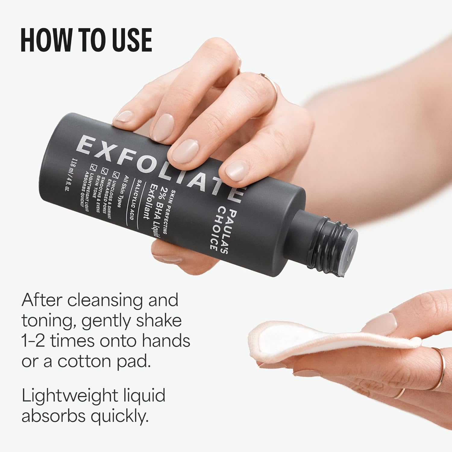Paula's Choice Skin Perfecting 2% BHA Liquid Exfoliant 30ml black bottle