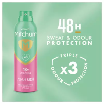 Mitchum Women Powder Fresh Antiperspirant Deodorant spray 200ml