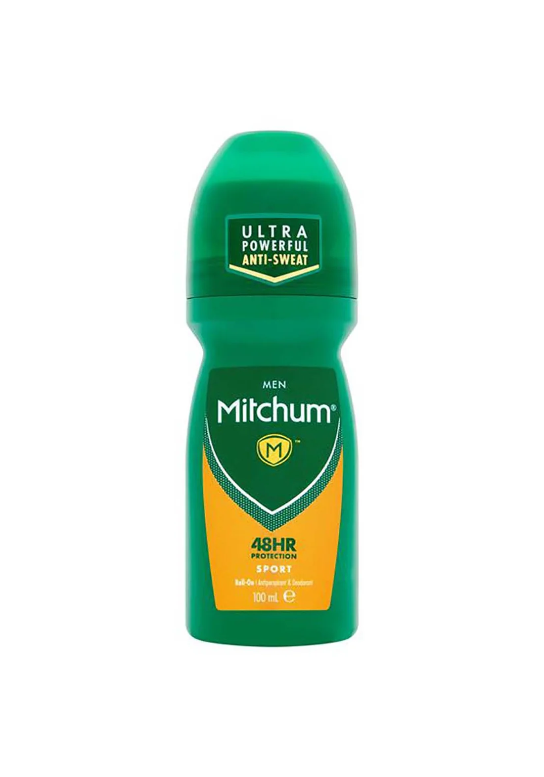 Mitchum Men Advanced Sport 48HR Antiperspirant and Deodorant roll-on 100ml green bottle