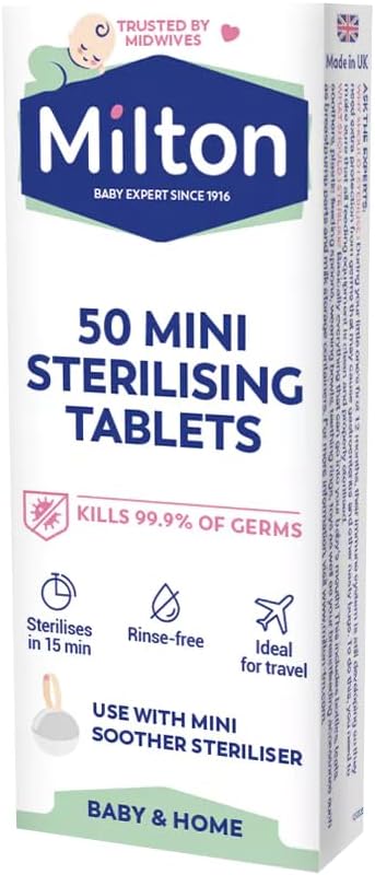 Milton Mini Sterilising Tablets 50 pack for baby bottles and equipment sterilisation