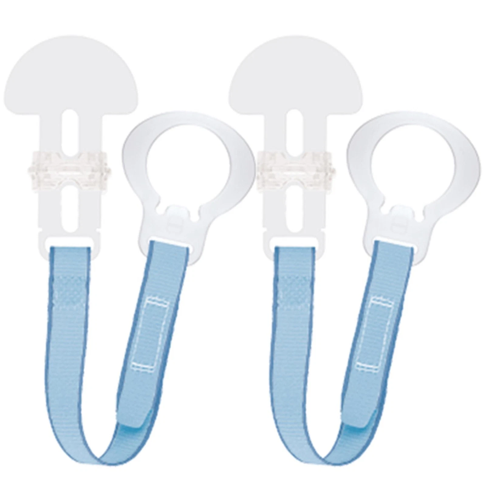 MAM Style Clip 2 pack blue flower shaped pacifier holders