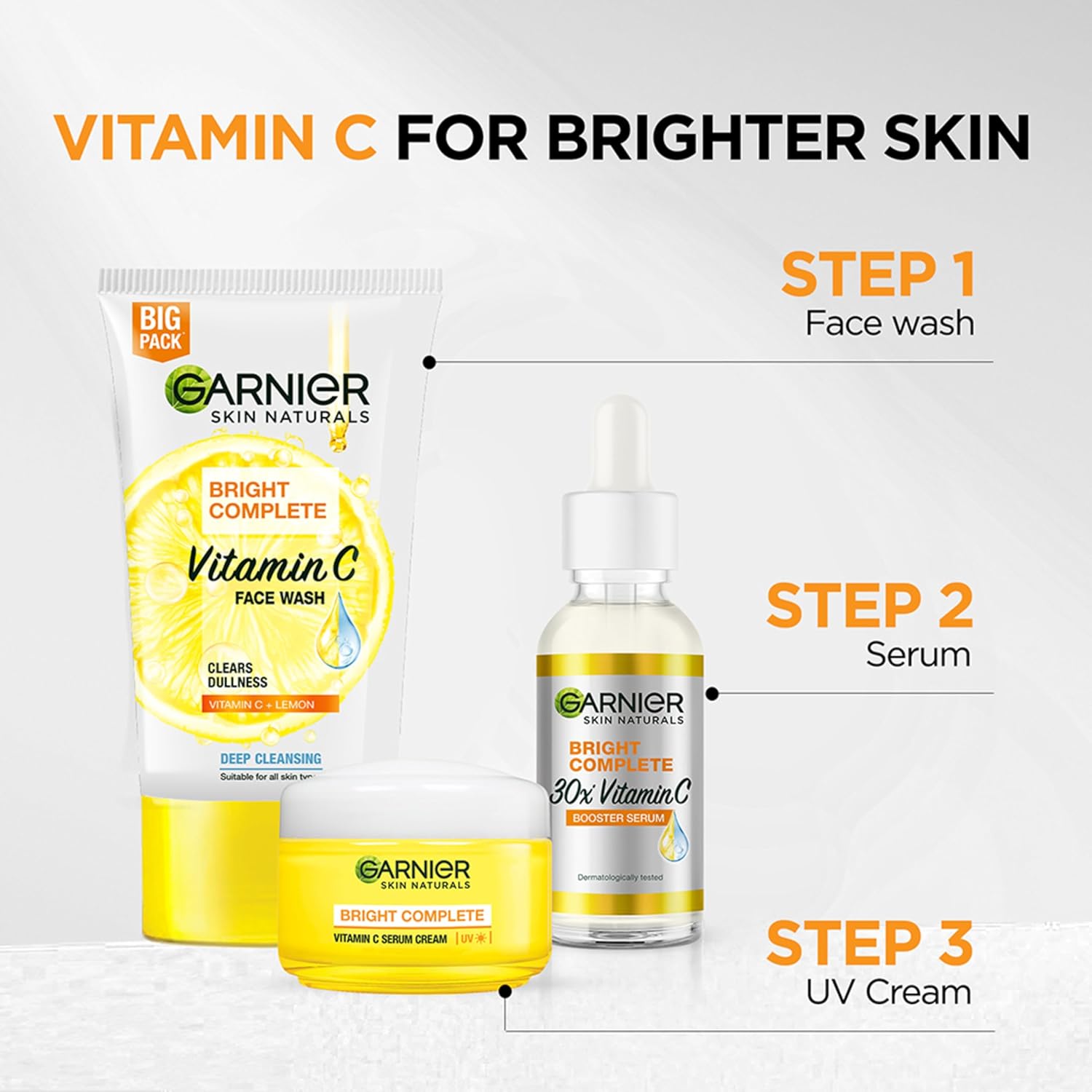 Garnier Skin Naturals Bright Complete Vitamin C day cream with UV protection, 50ml jar