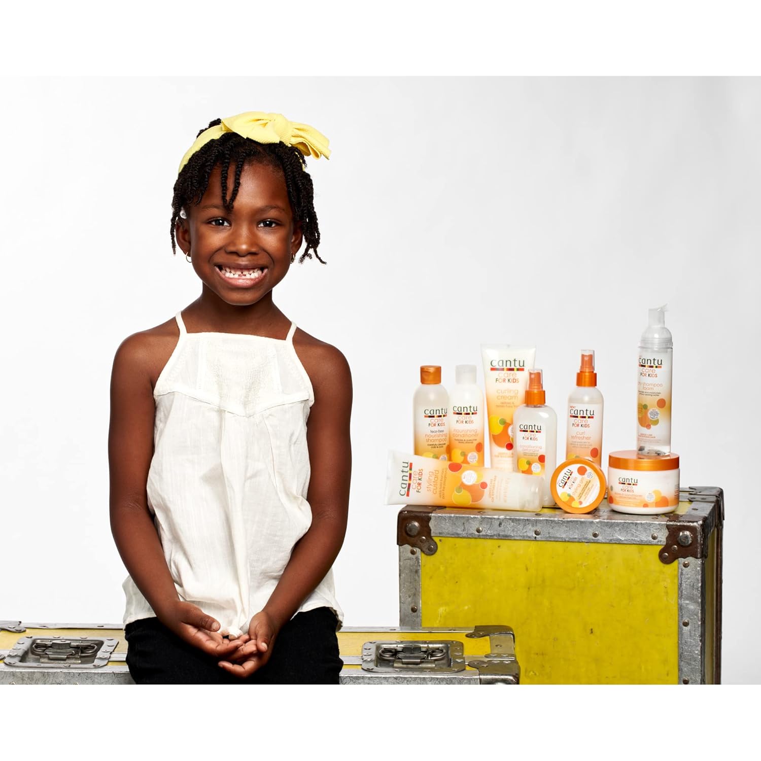 Cantu Kids Curling Cream 227g jar with orange label