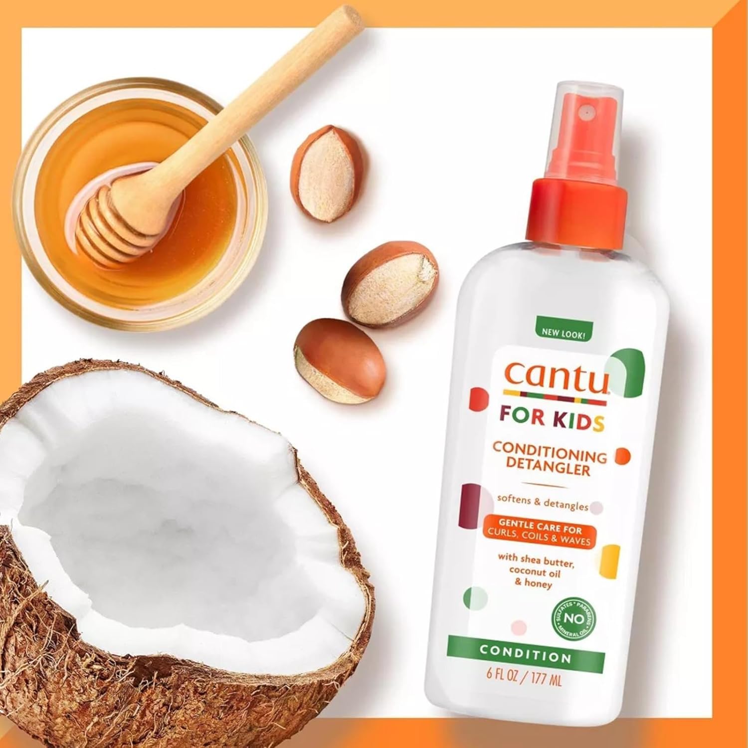 Cantu Care For Kids Conditioning Detangler 177ml spray bottle with red pump top