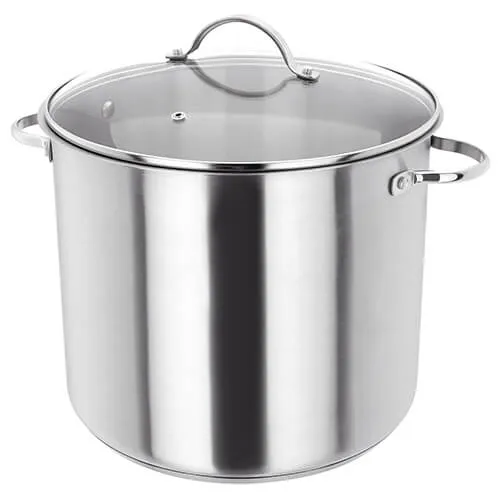 Judge 28cm stainless steel stockpot with vented glass lid