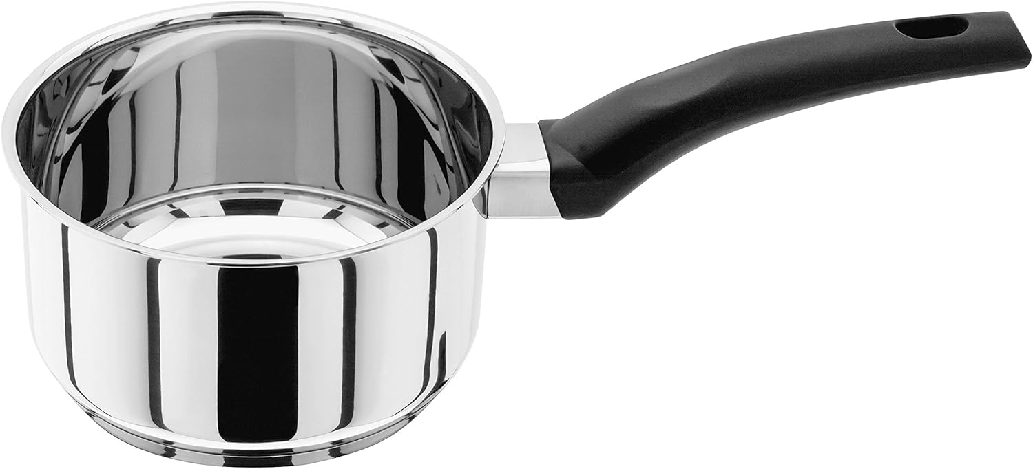 Judge Essential 18cm stainless steel saucepan with black handle