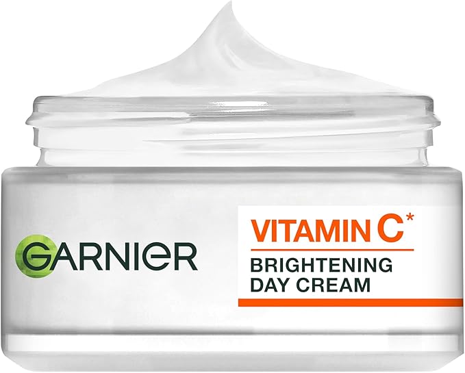 Garnier SkinActive Vitamin C Brightening Day Cream 50ml white jar with applicator