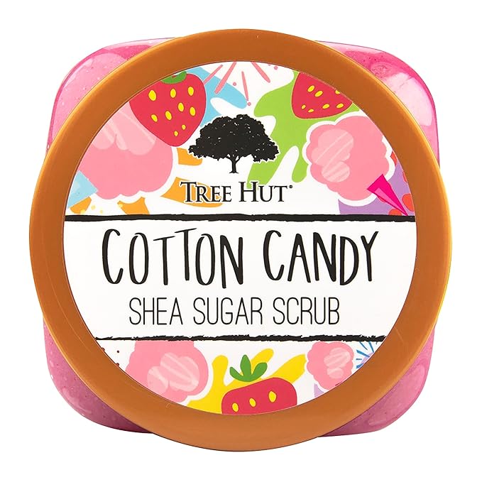 Tree Hut Cotton Candy Shea Sugar Scrub 510g pink jar