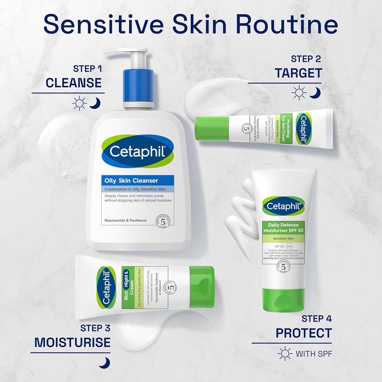 Cetaphil Hydrating Night Cream 48g white tube with green label