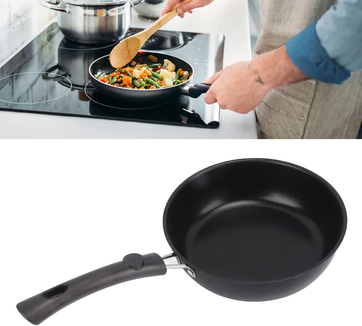 Homeware Essential black omelette pan 20cm with handle
