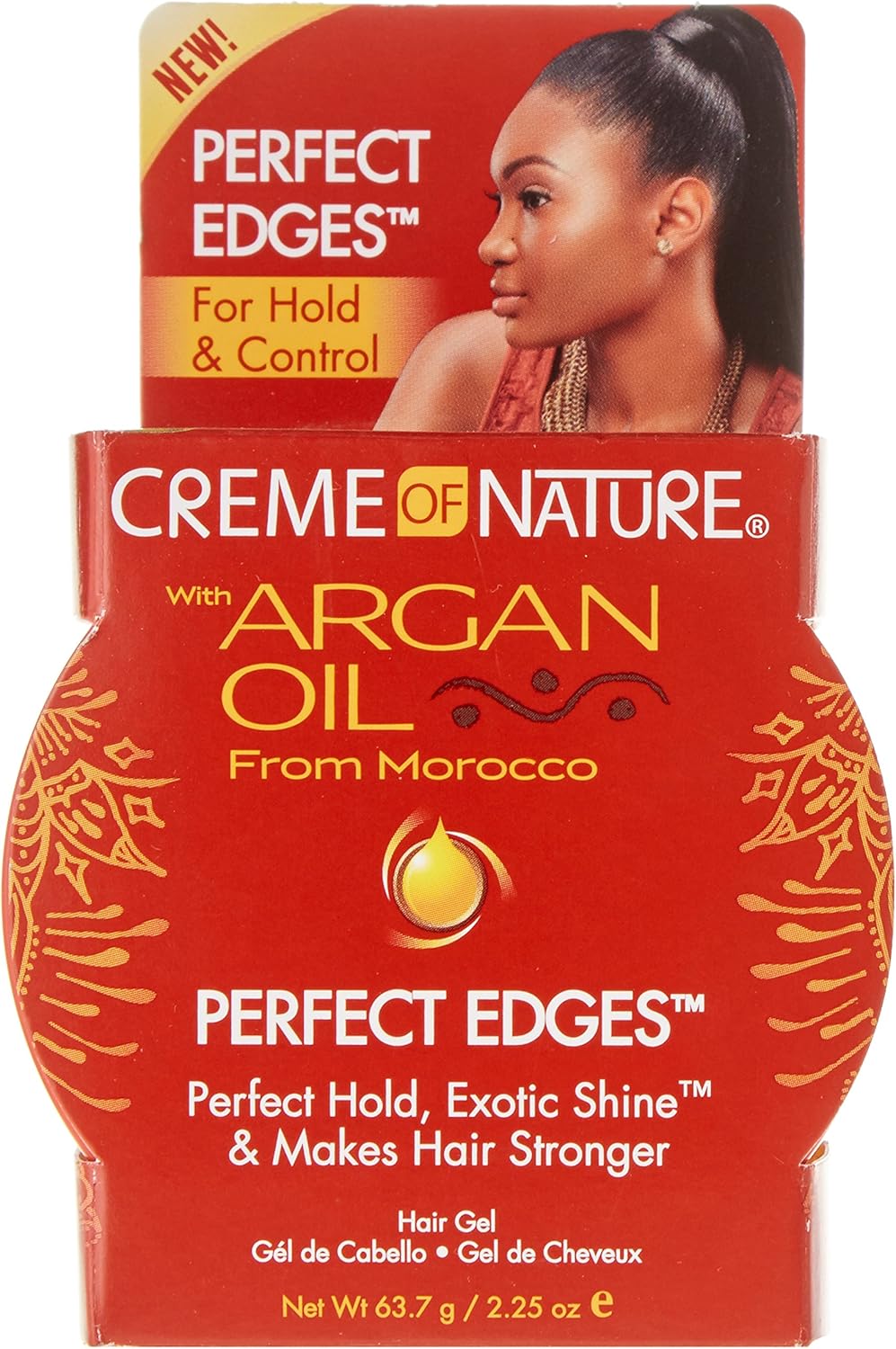 Creme of Nature Perfect Edges hair gel with Moroccan argan oil, 63.7g