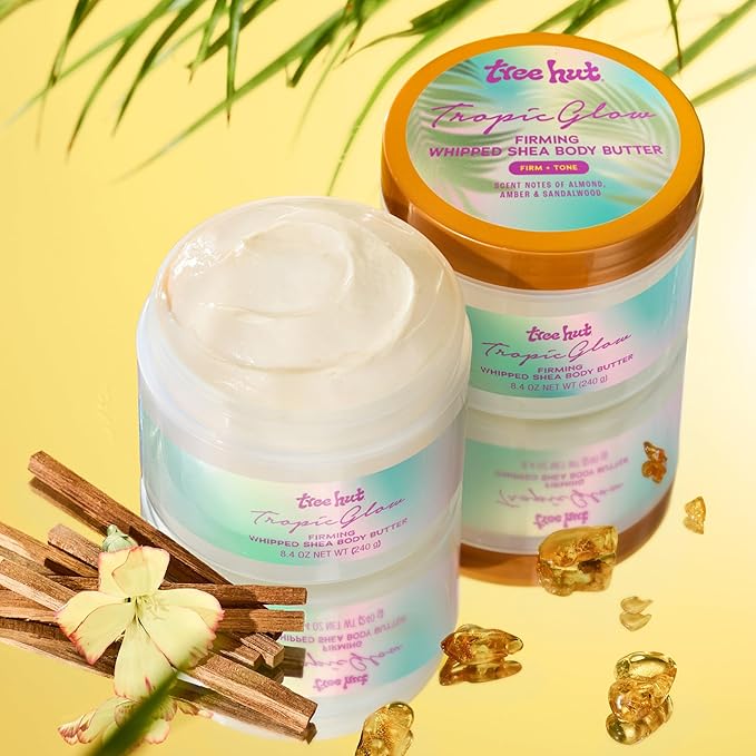 Tree Hut Tropic Glow whipped shea body butter 240g firming moisturiser