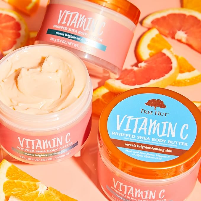 Tree Hut Vitamin C Whipped Shea Body Butter 240 grams pink jar