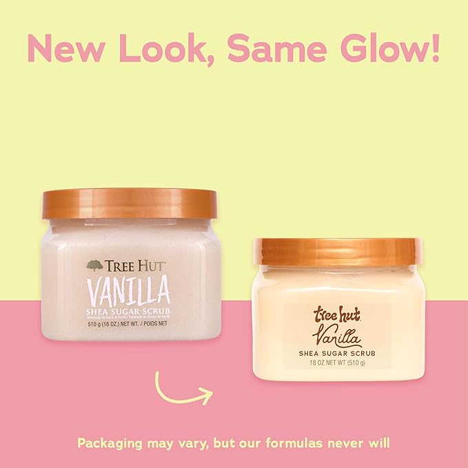 Tree Hut Vanilla Shea Sugar Scrub 510g jar with copper lid