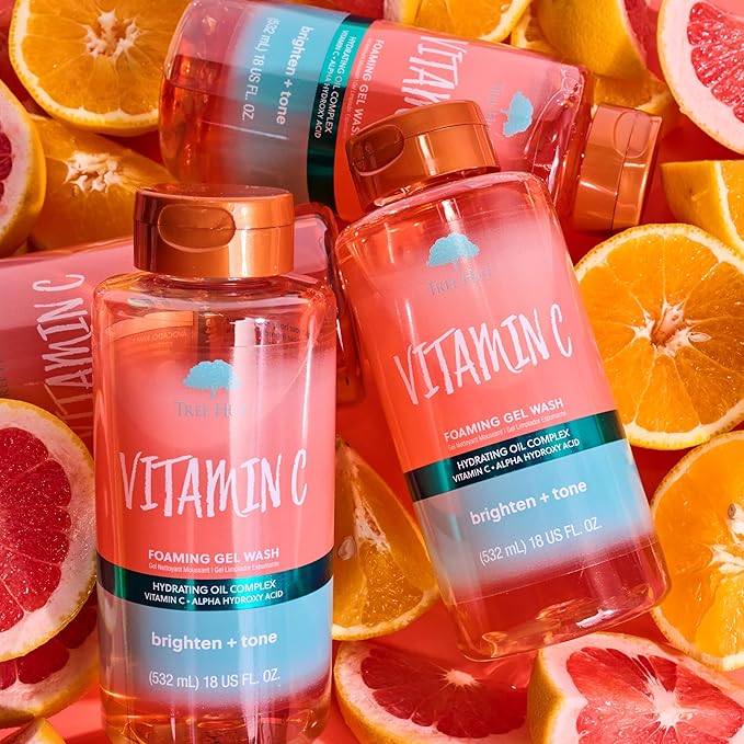 Tree Hut Vitamin C pink foaming gel wash 532ml bottles two pack