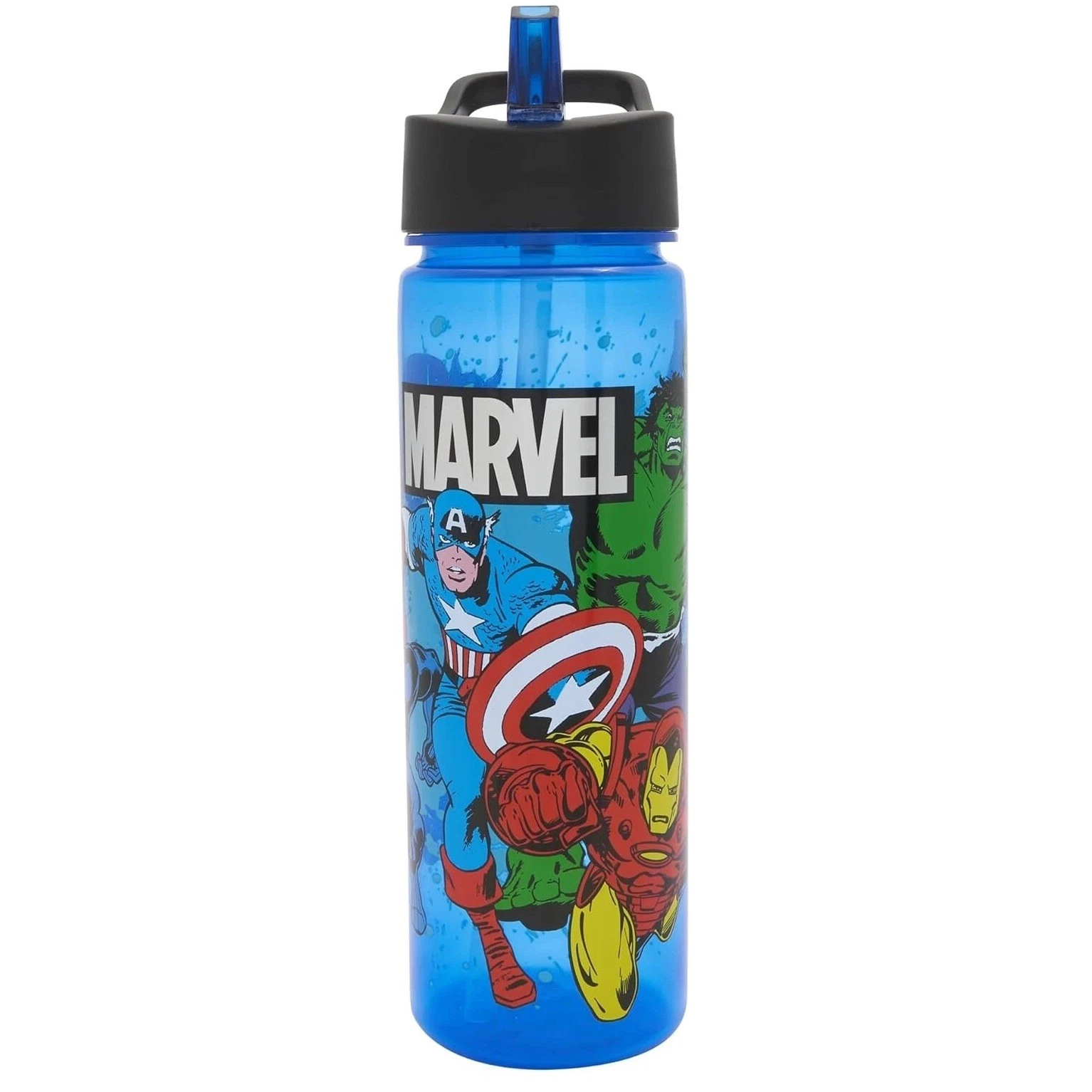 Polar Gear Marvel Energized blue sports bottle 600ml with black spout cap