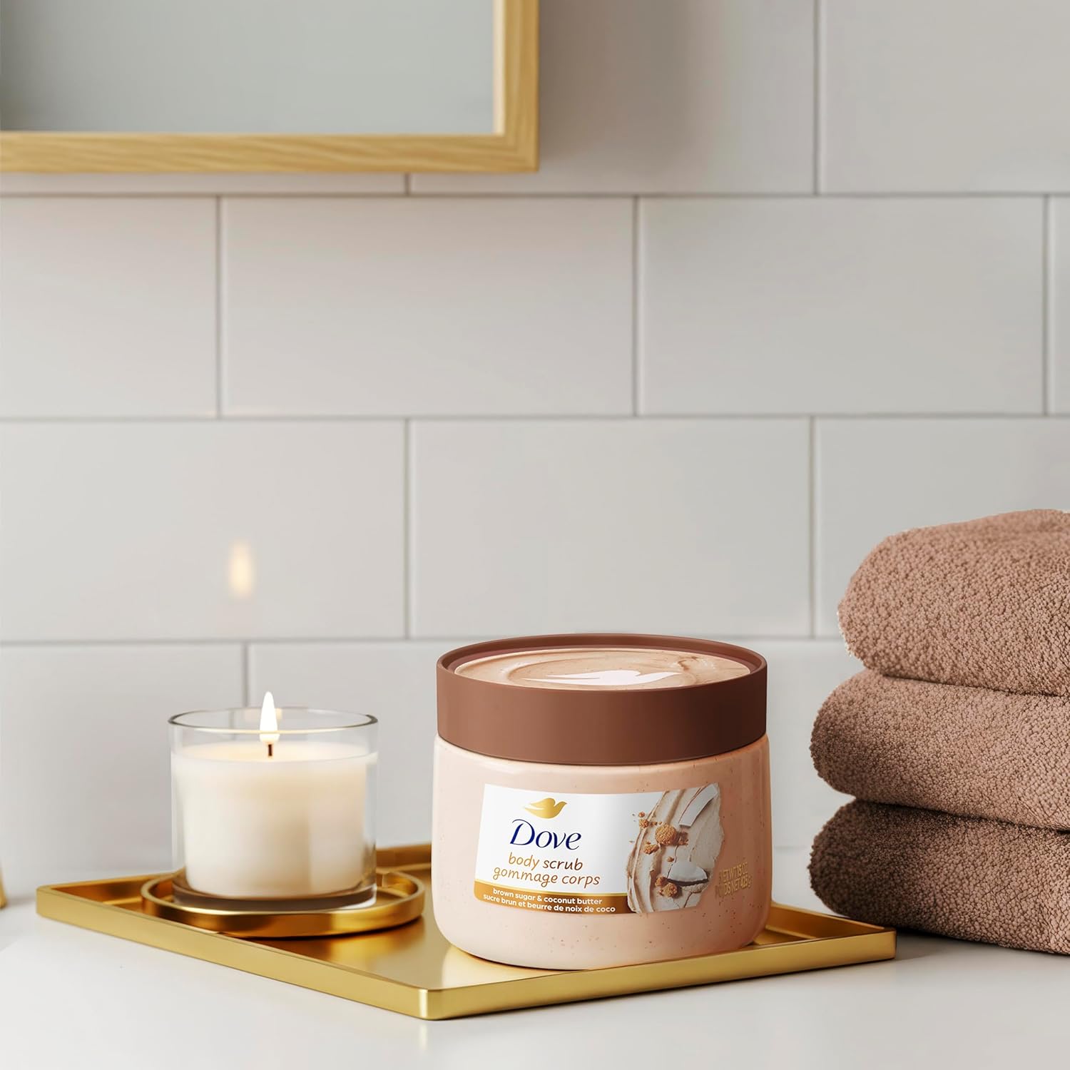 Dove Brown Sugar and Coconut Butter Exfoliating Body Scrub 425g jar