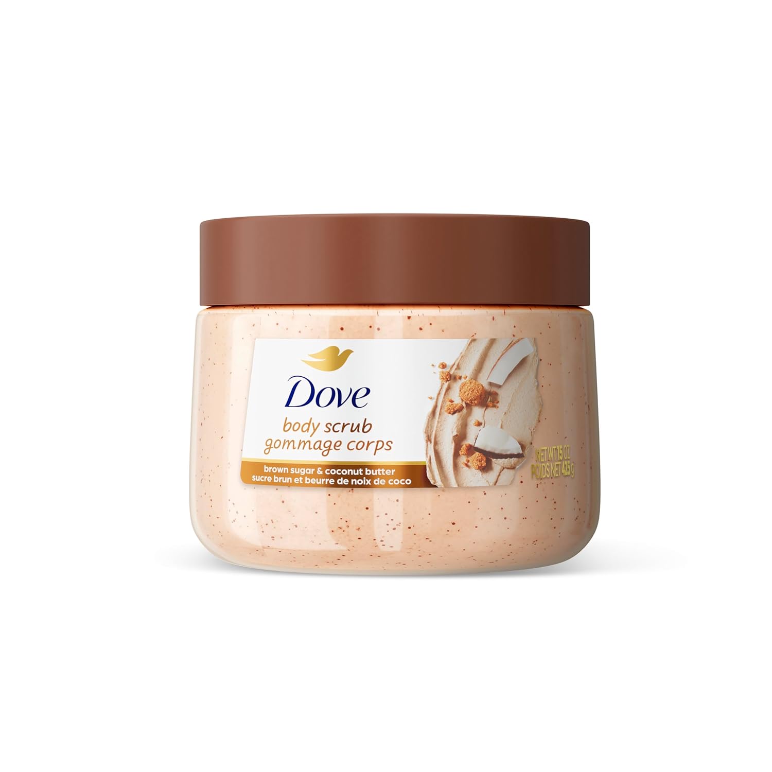 Dove Brown Sugar and Coconut Butter Exfoliating Body Scrub 425g jar