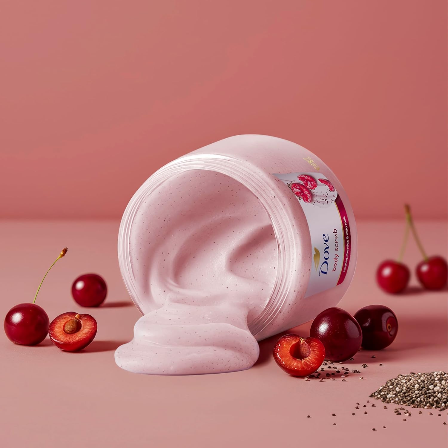Dove Exfoliating Body Scrub Crushed Cherries and Chia Milk 425g