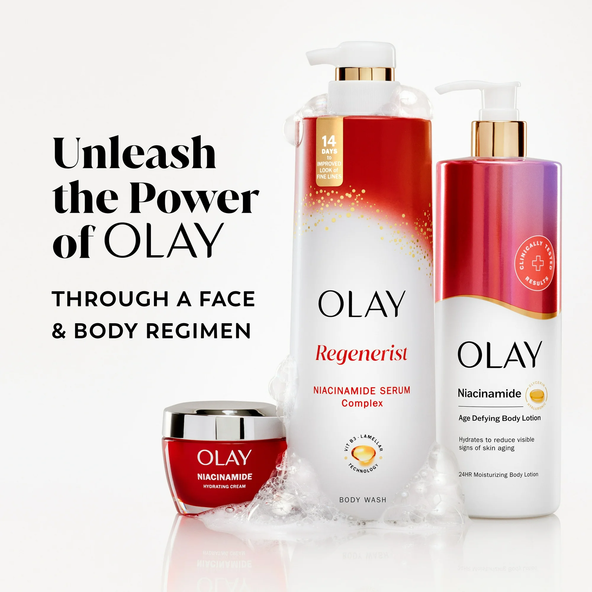 Olay Regenerist Age Defying Body Wash with Niacinamide 591 mL pump bottle