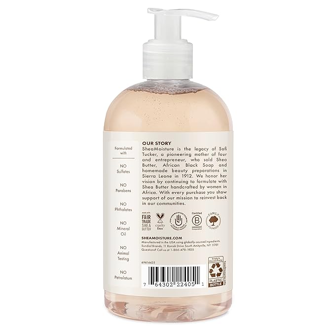 SheaMoisture 100% Virgin Coconut Oil Baby Wash and Shampoo 384ml pump bottle