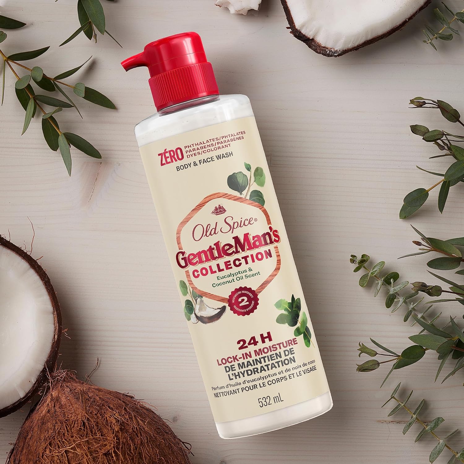 Old Spice GentleMan's Collection body and face wash eucalyptus coconut oil 532ml