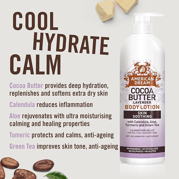 American Dream Cocoa Butter Lavender Body Lotion 473ml pump bottle