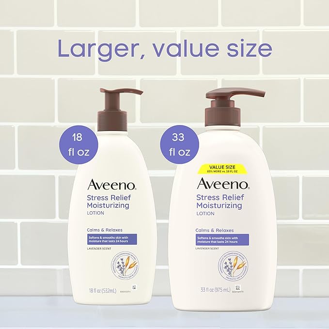 Aveeno Stress Relief Moisturizing Lotion 975ml value size pump bottle