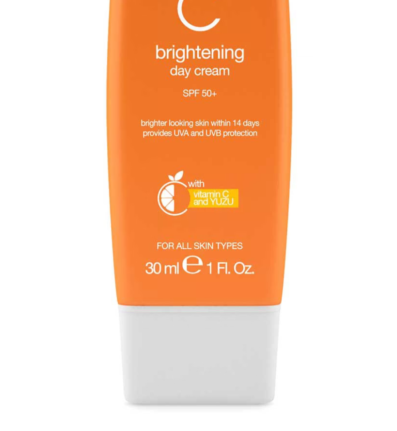 Boots Vitamin C Brightening Day Cream SPF 50+ 30ml orange tube