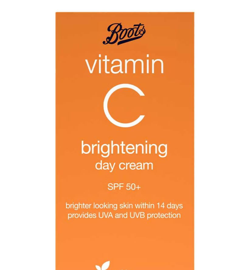 Boots Vitamin C Brightening Day Cream SPF 50+ 30ml tube