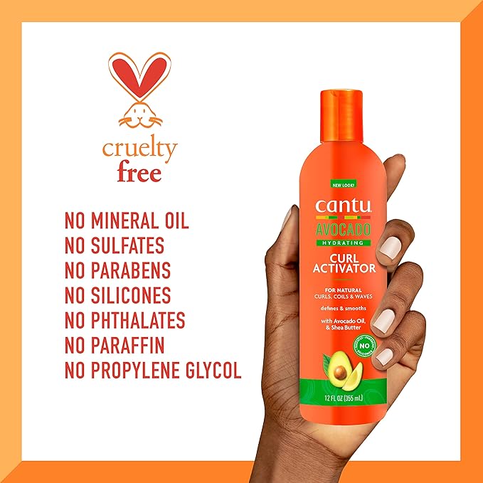 Cantu Avocado Hydrating Curl Activator Cream 400ml orange bottle