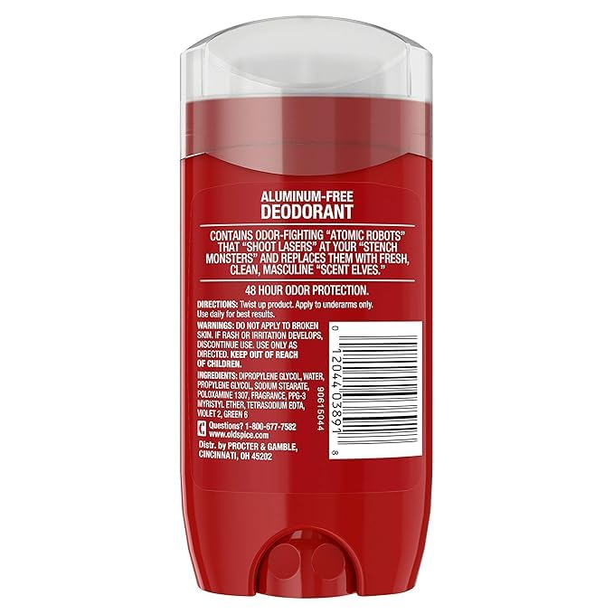 Old Spice High Endurance Pure Sport red aluminium-free deodorant stick