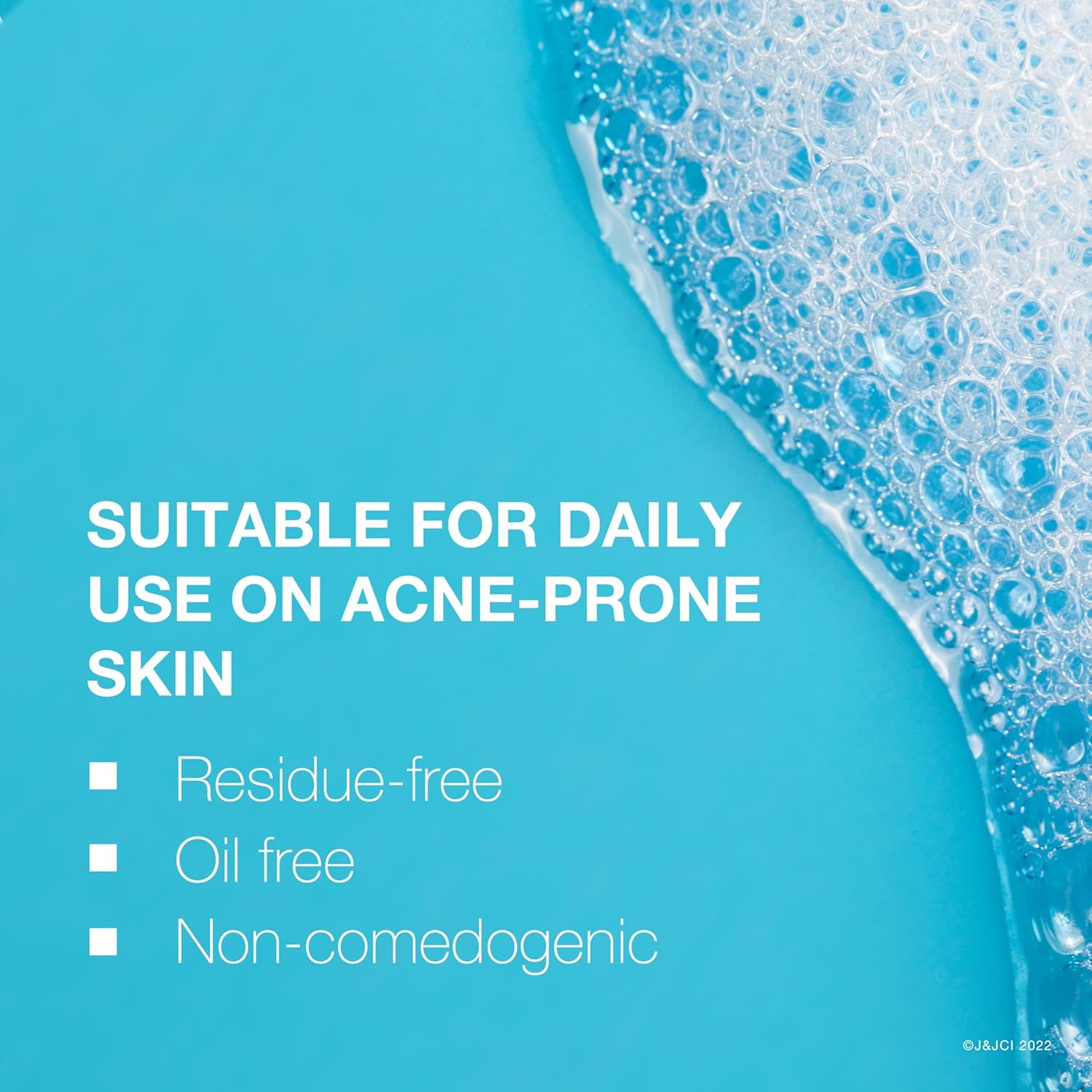 Neutrogena Oil-Free Acne Wash 6 oz with foaming cleanser texture