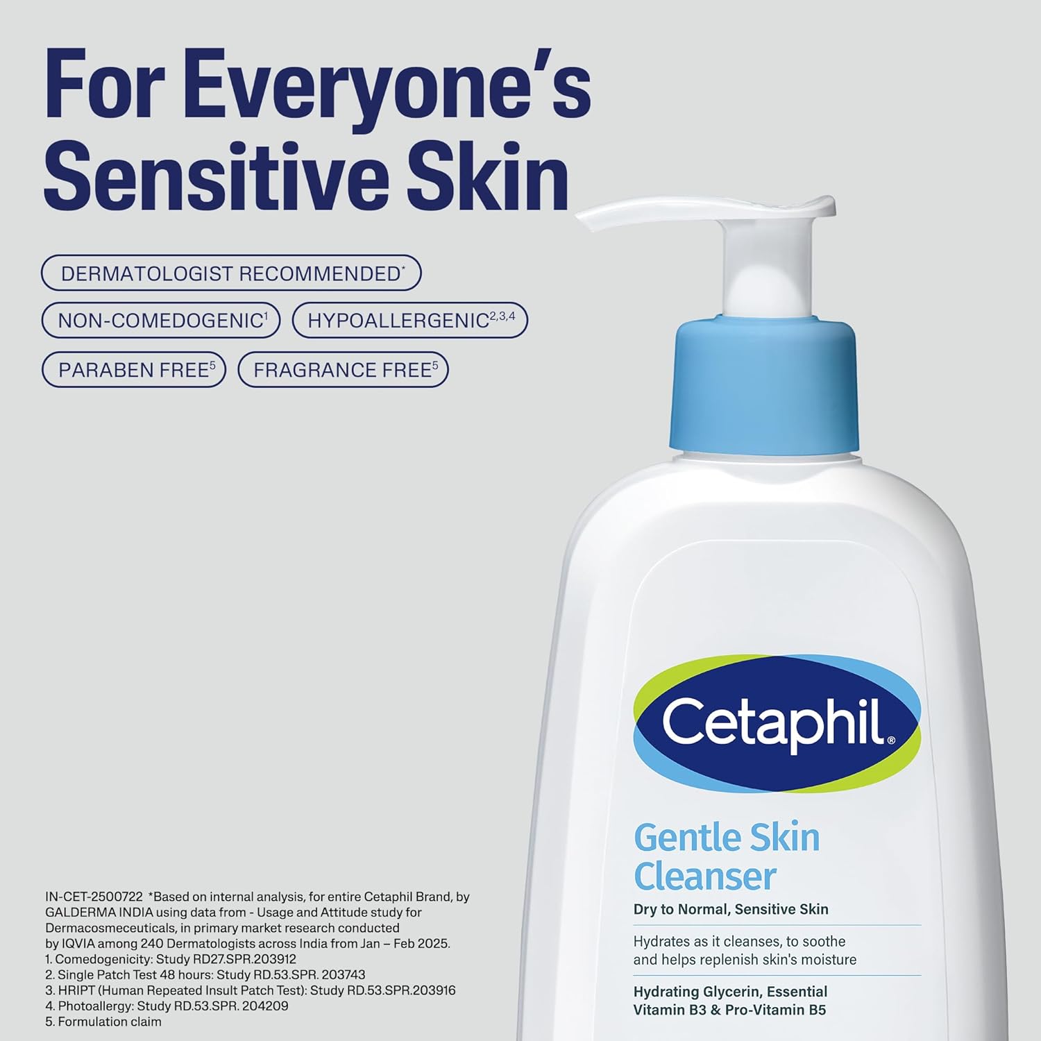 Cetaphil Gentle Skin Cleanser blue and white pump bottle 236ml sensitive skin