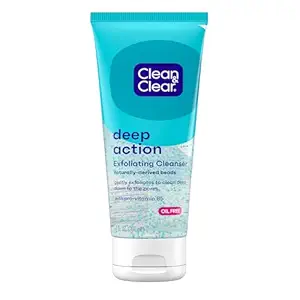 Clean & Clear Deep Action Exfoliating Scrub 141g tube turquoise