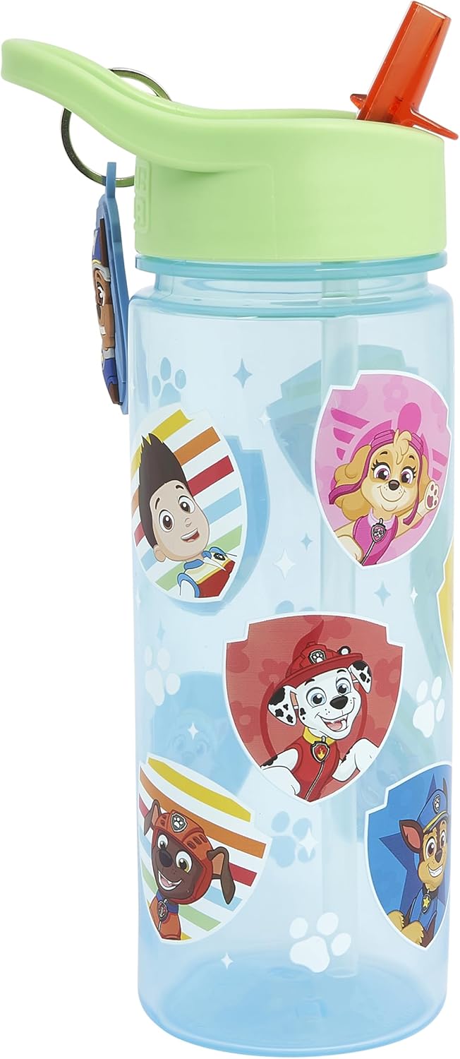 Polar Gear Paw Patrol kids water bottle 500ml with green lid and characters