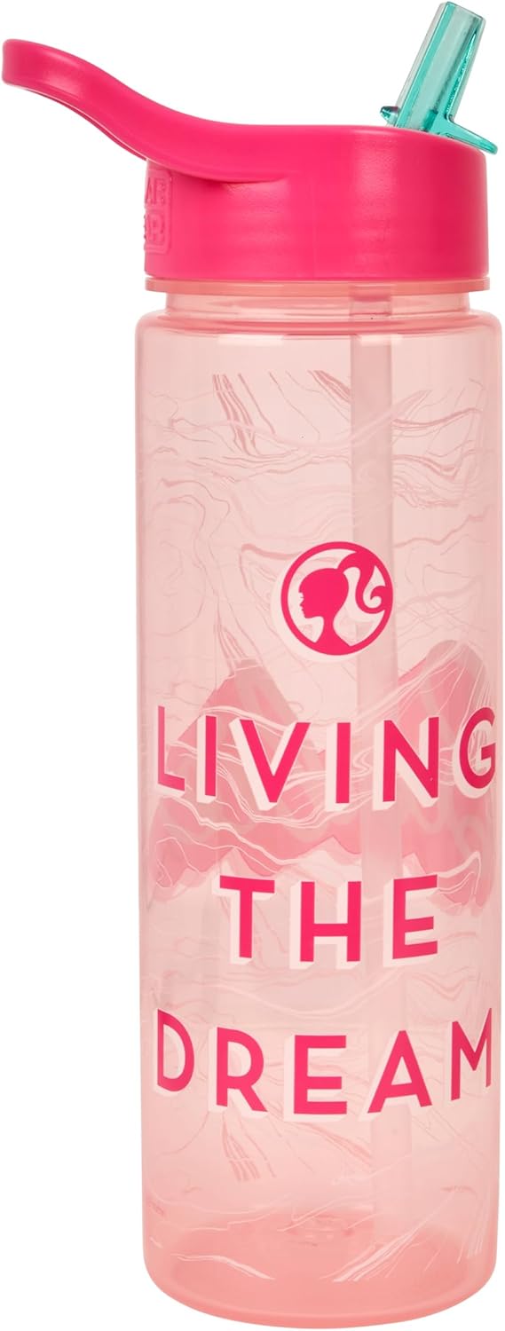 Polar Gear Barbie Dream pink 600ml water bottle with straw lid