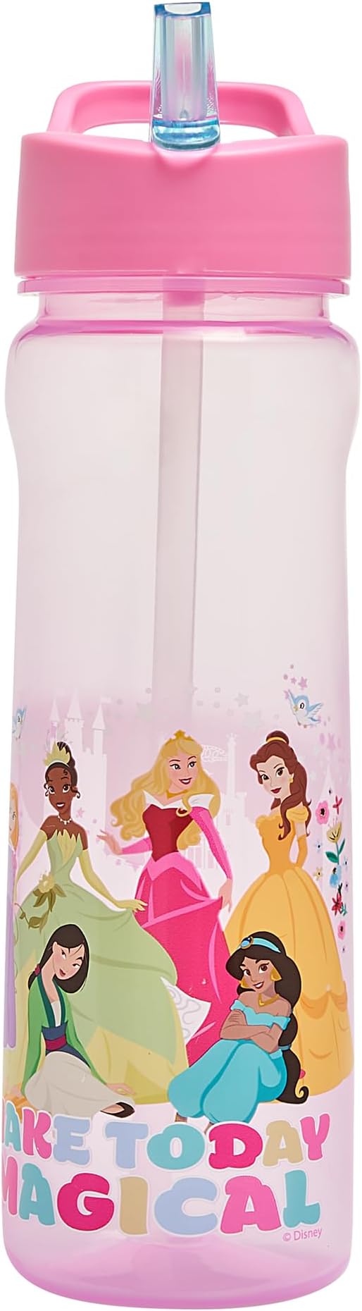 Polar Gear Disney Princess pink sipper water bottle 600ml with handle