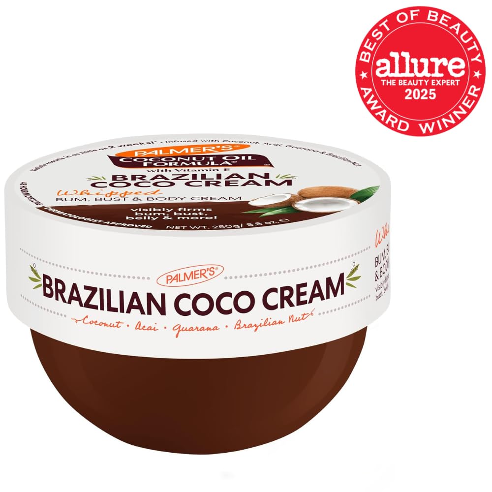 Palmer's Brazilian Coco whipped body cream 250g jar with coconut oil formula