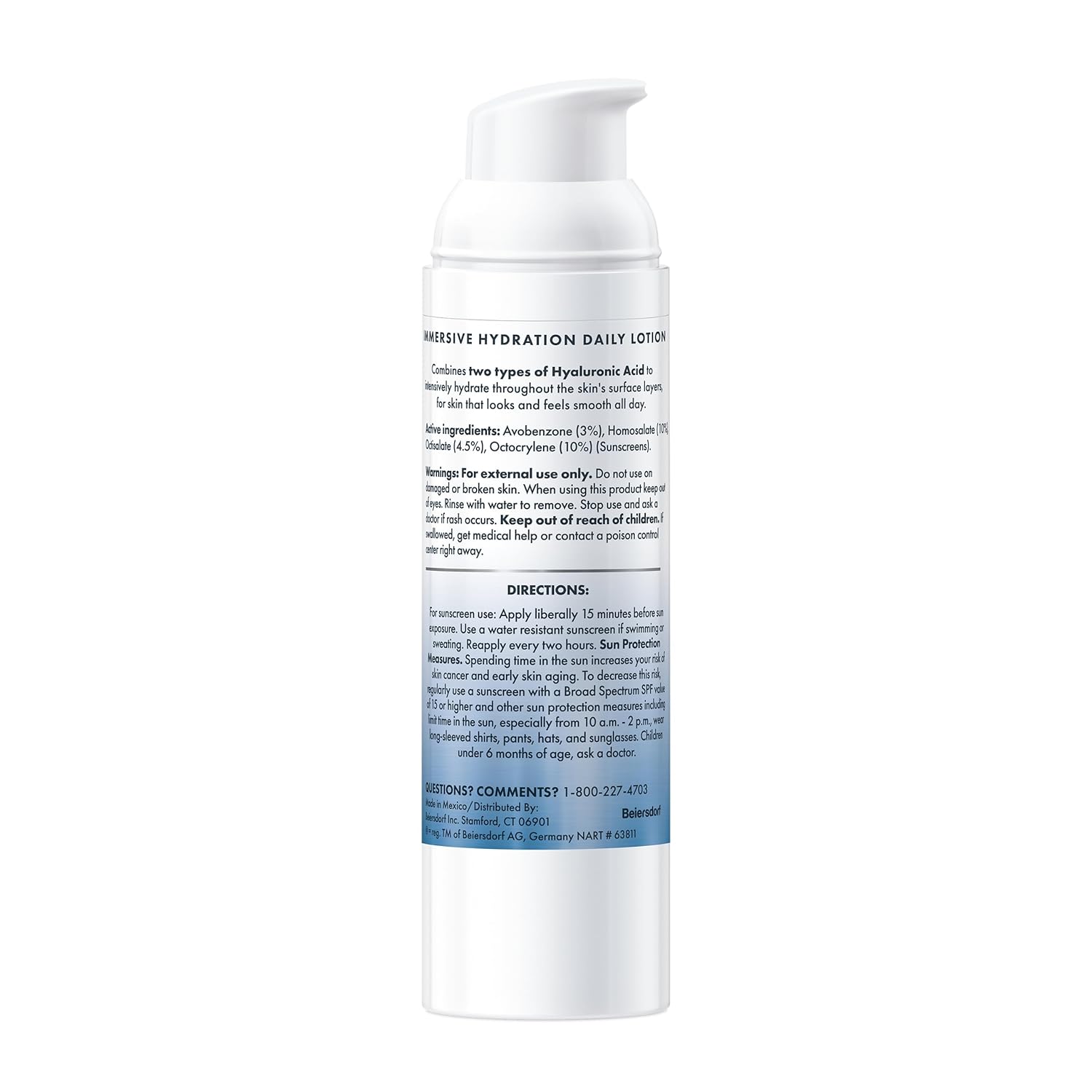 Eucerin Immersive Hydration Daily Lotion white pump bottle 2.5 fl oz