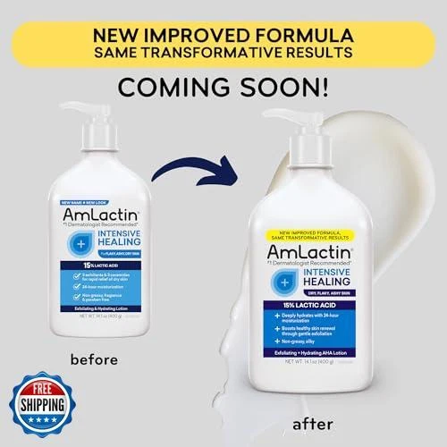 AmLactin Intensive Healing Body Lotion 400ml pump bottle with lactic acid