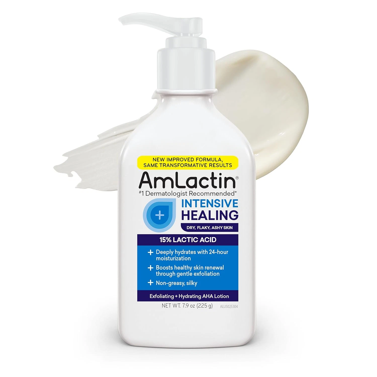 AmLactin Intensive Healing body lotion with 15% lactic acid, 225g pump bottle