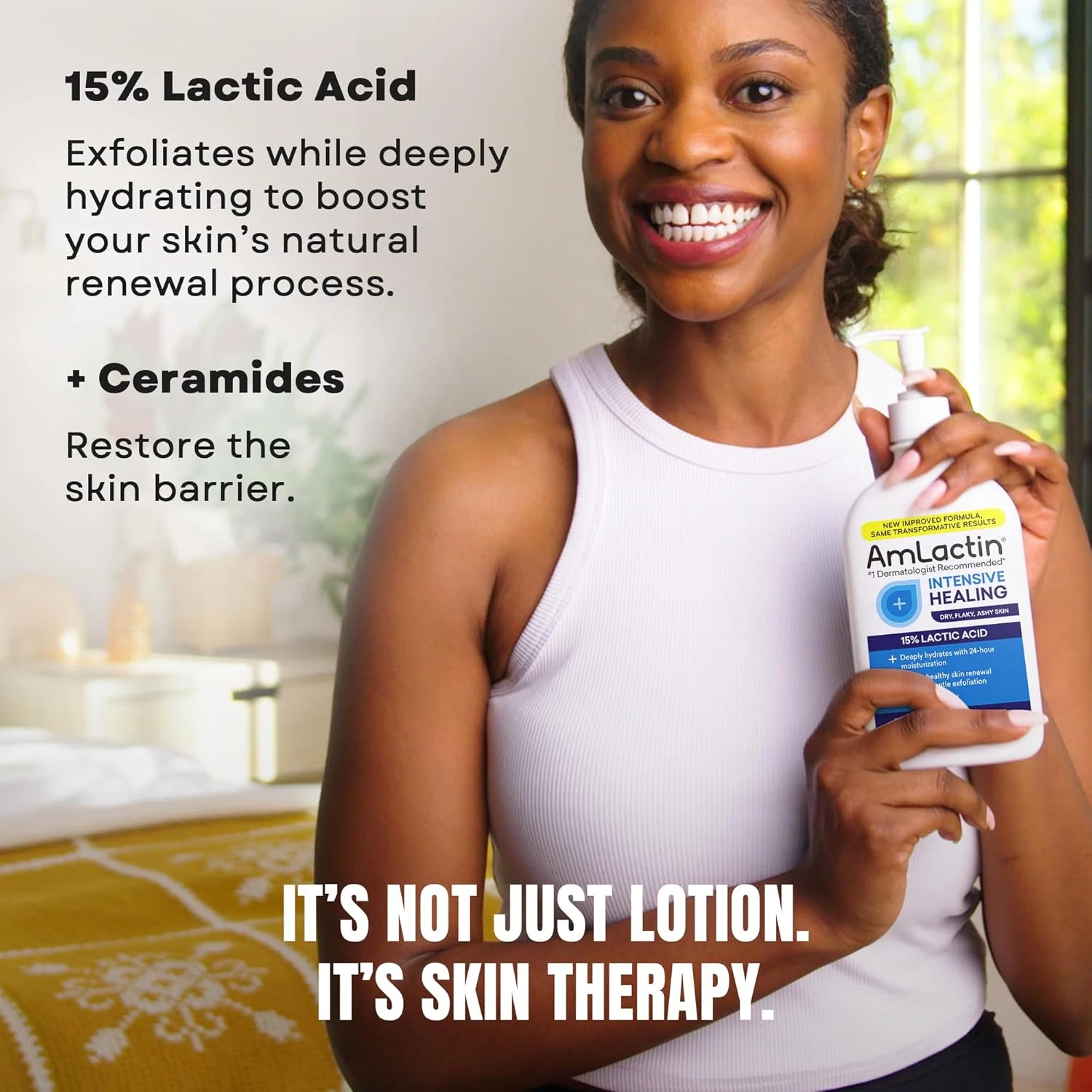AmLactin Intensive Healing body lotion with 15% lactic acid and ceramides