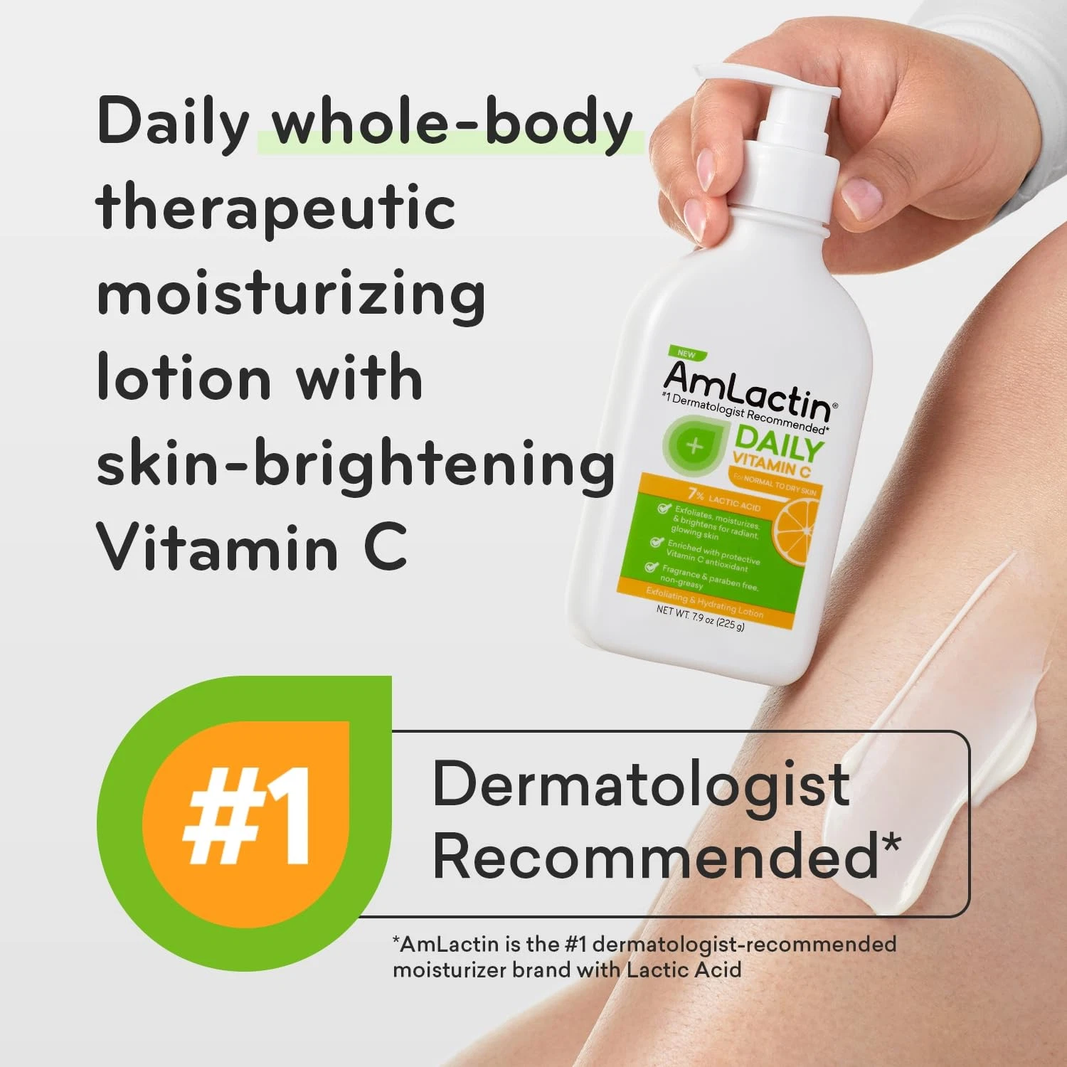 AmLactin Daily Vitamin C Lotion 7.9 oz with lactic acid exfoliator