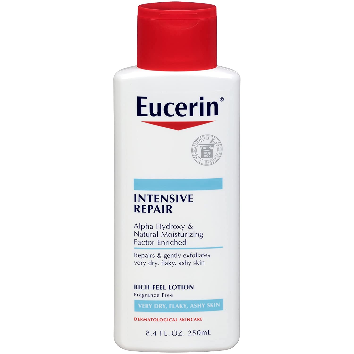 Eucerin Intensive Repair Lotion 8.4 fl oz bottle with red cap