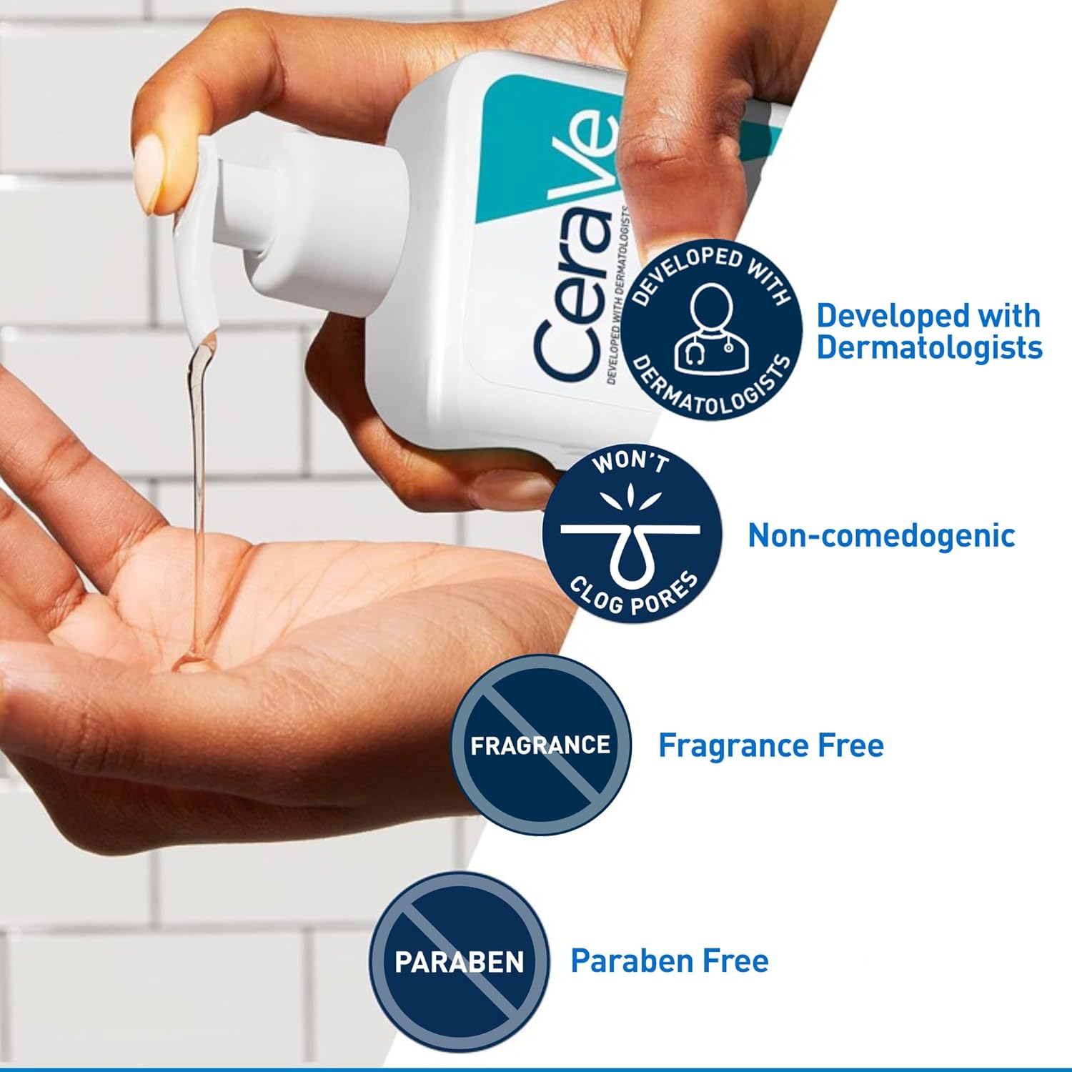 CeraVe Acne Control Cleanser 16 fl oz white bottle with pump dispenser