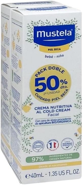 Mustela Nourishing Cold Cream Facial 40ml twin pack dry skin