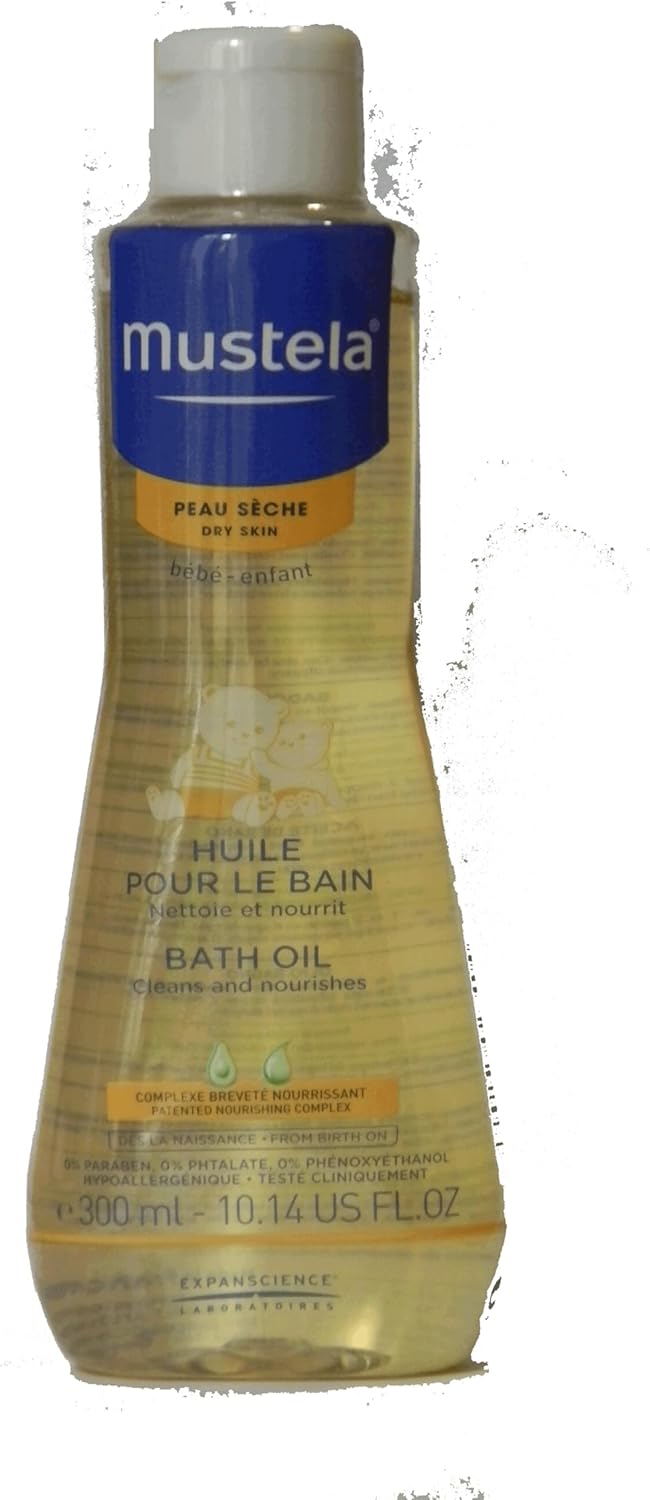 Mustela Cleansing Oil for Dry Skin 500ml bath oil bottle