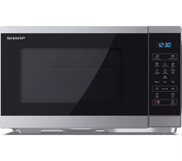 Sharp YC-MS252AU-S solo microwave silver with digital controls and display